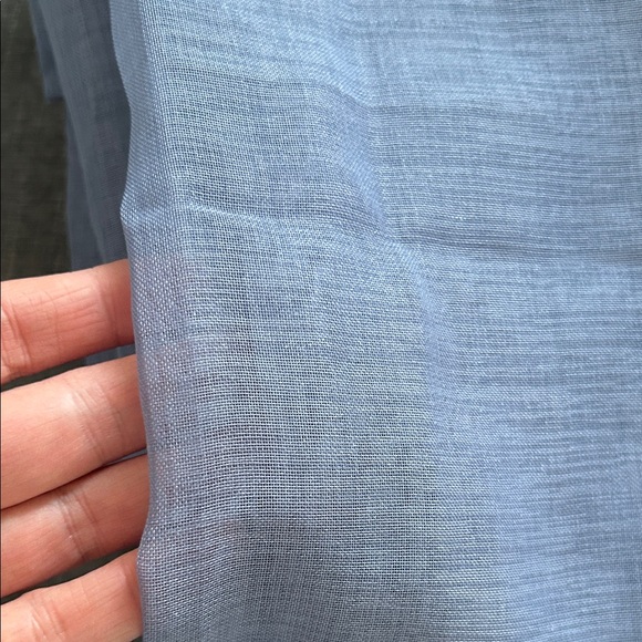 Elegant Blue Sheer Curtain Panel 4 pieces - Picture 5 of 8